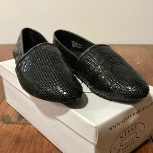 Steve Madden black ‘Gate’ mesh mocs shoes 7 1/2